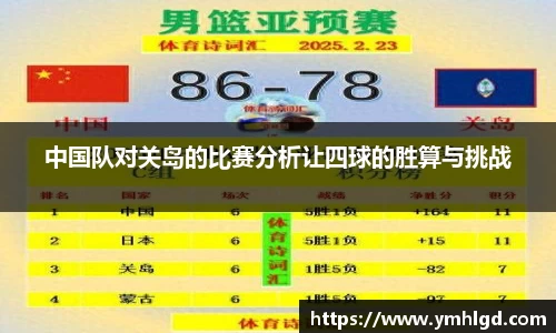 中国队对关岛的比赛分析让四球的胜算与挑战