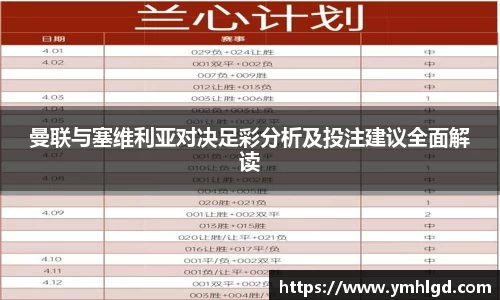 曼联与塞维利亚对决足彩分析及投注建议全面解读